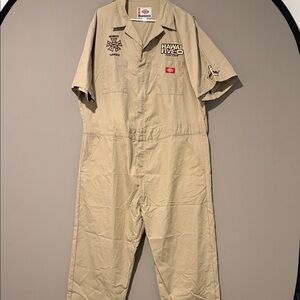 Dickies Khaki Hawaii Five-O Coveralls Work Utility Jumpsuit XL